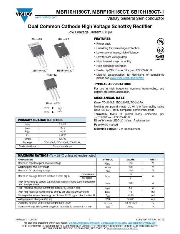 MBRF10H150CT