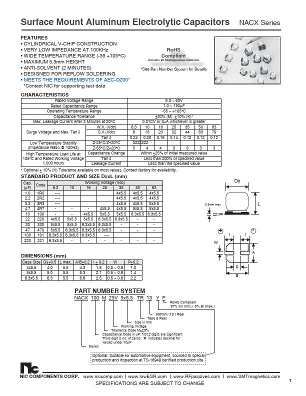 NACX4R7M63V5x5.5TR13F