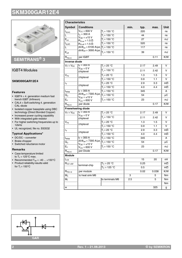 SKM300GAR12E4