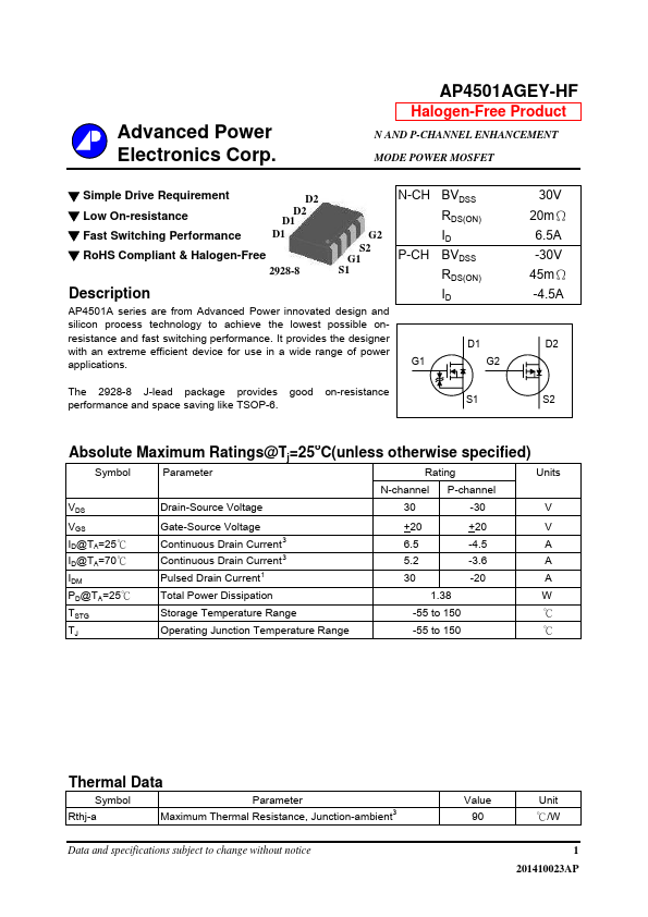 AP4501AGEY-HF