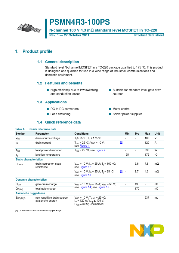 PSMN4R3-100PS