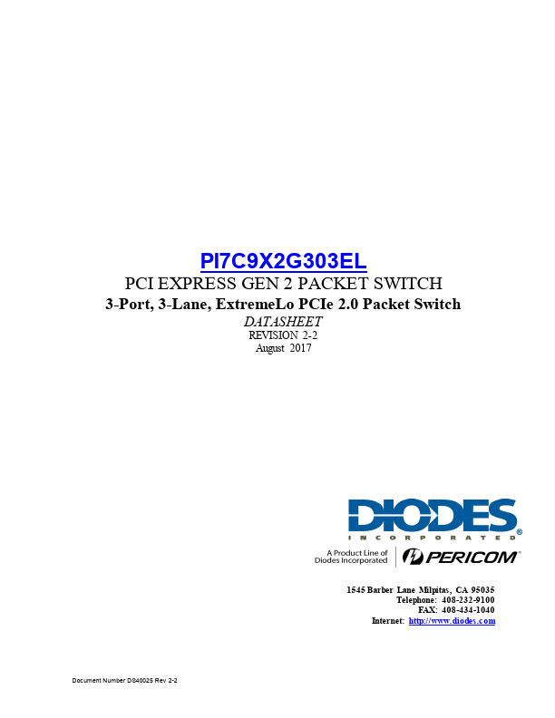 PI7C9X2G303EL Datasheet Preview