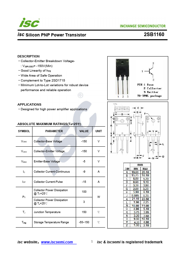 2SB1160