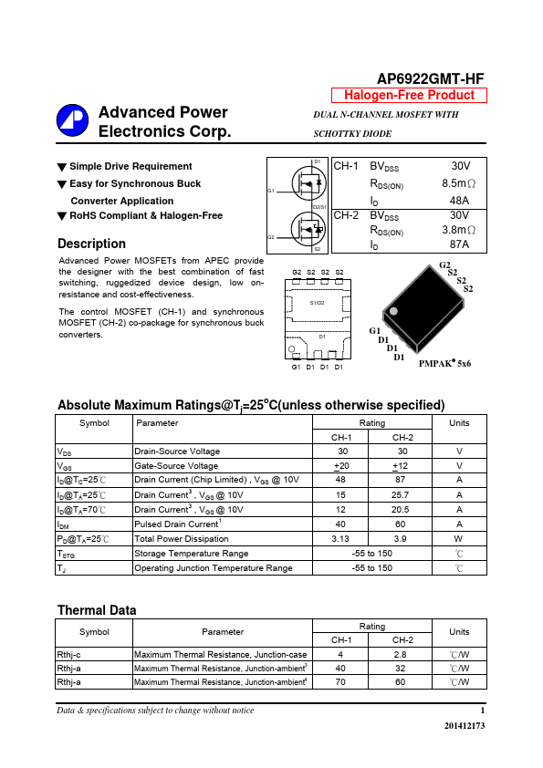 AP6922GMT-HF