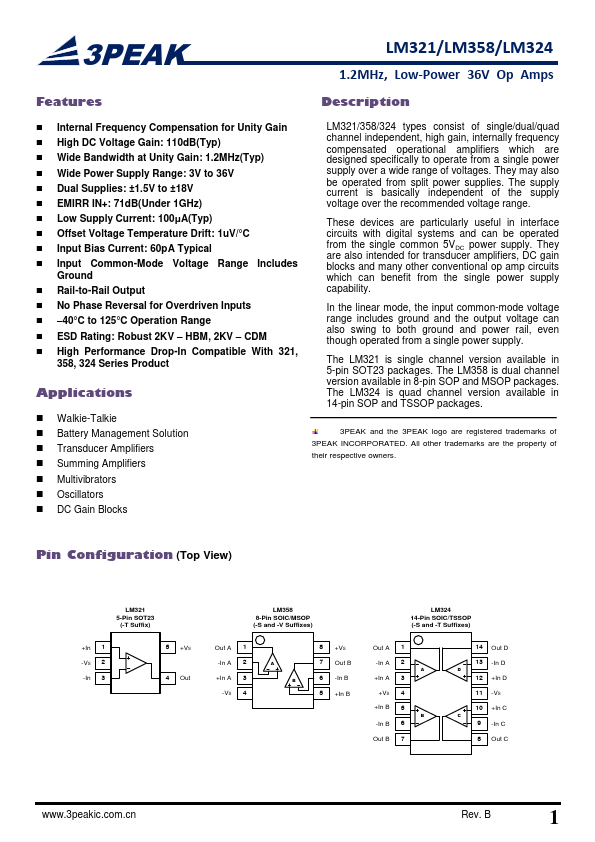 LM358 Datasheet Preview