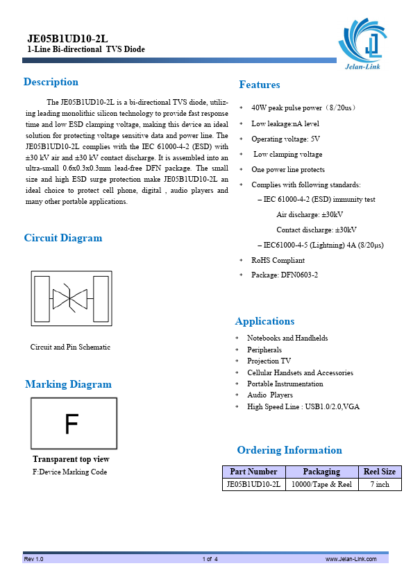 JE05B1UD10-2L Datasheet Preview