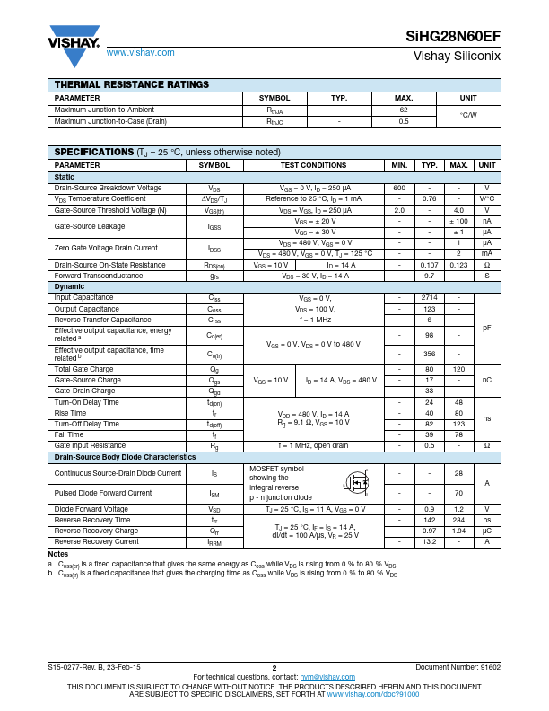 SiHG28N60EF