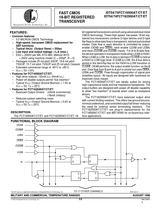 IDT74FCT162500AT