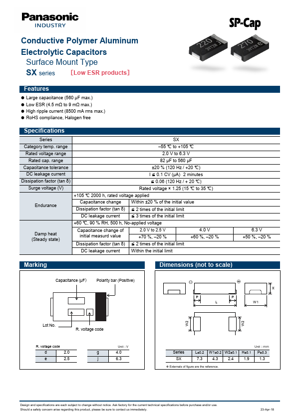 EEFSX0E181ER Datasheet Preview
