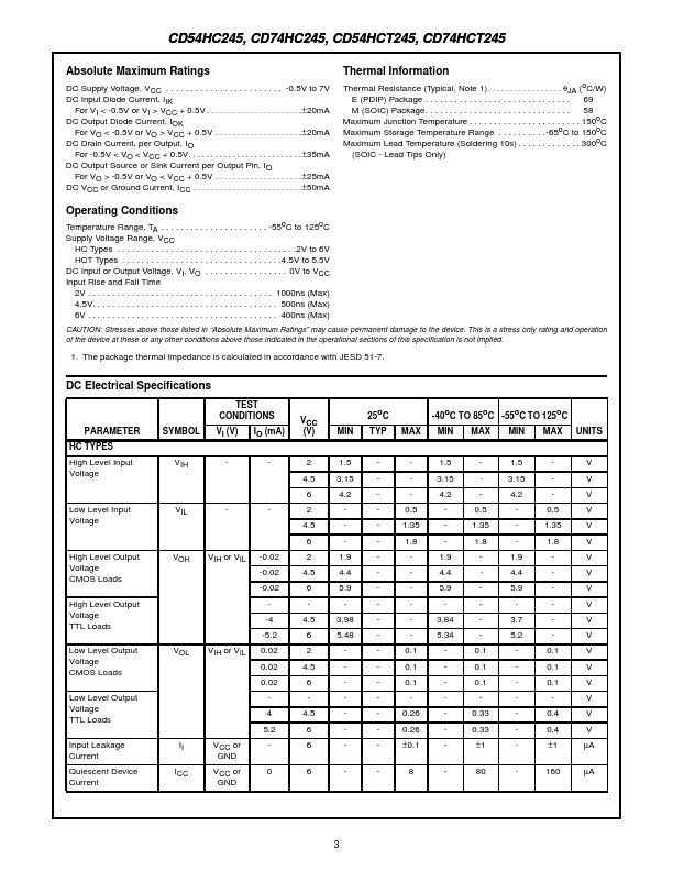 CD54HCT245