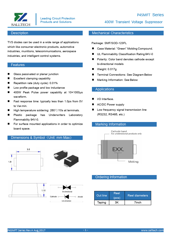 P4SMFT9.0A