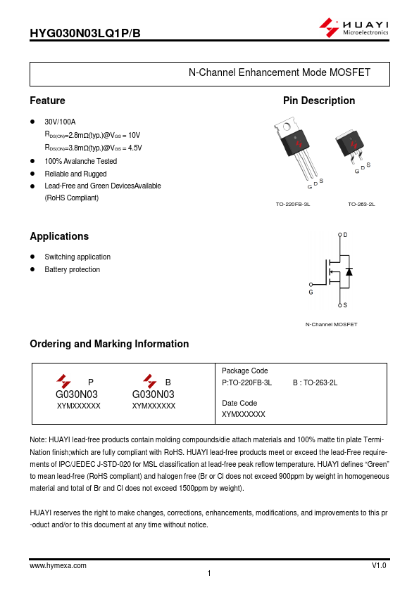 HYG030N03LQ1P Datasheet Preview
