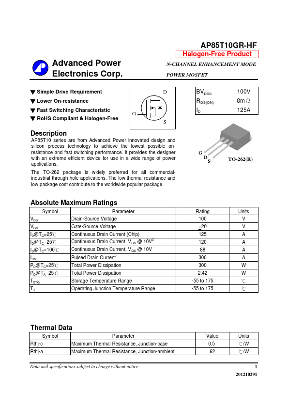 AP85T10GR-HF