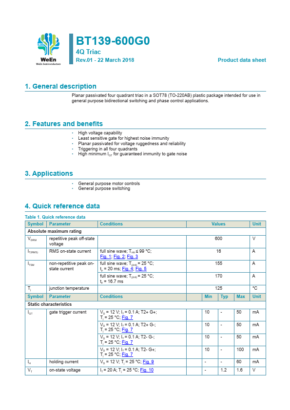 BT139-600G0