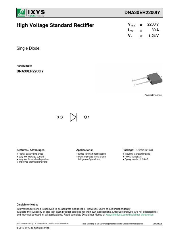 DNA30ER2200IY Datasheet Preview