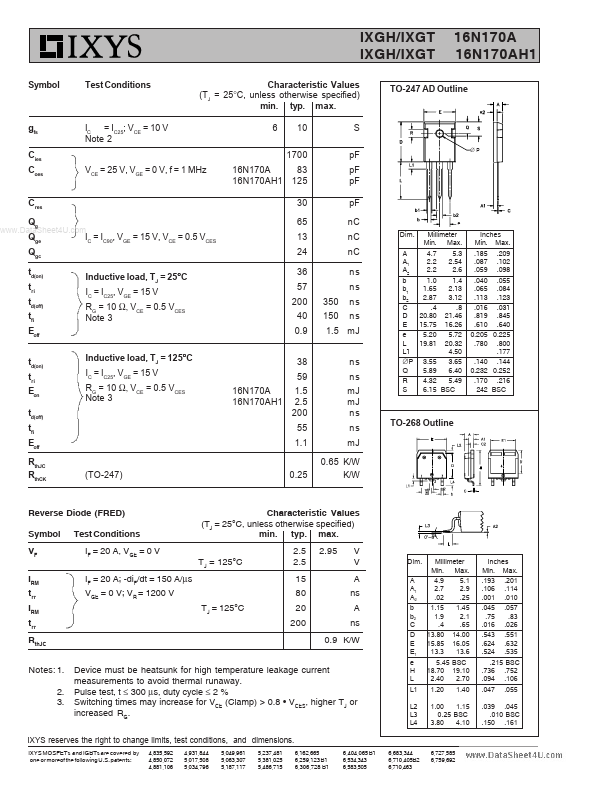 IXGH16N170AH1