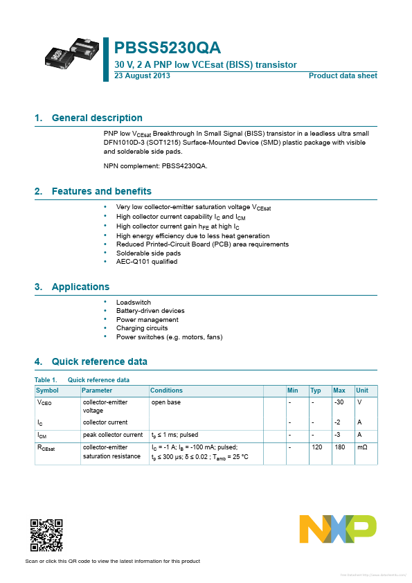 PBSS5230QA