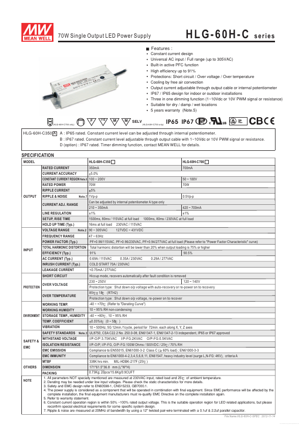 HLG-60H-C350