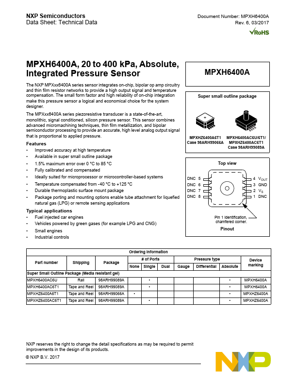 MPXH6400A