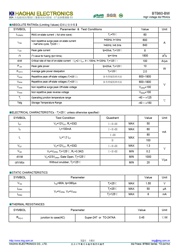 BTB60-800BW