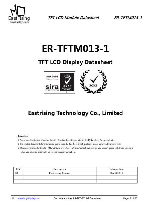 ER-TFTM013-1 Datasheet Preview