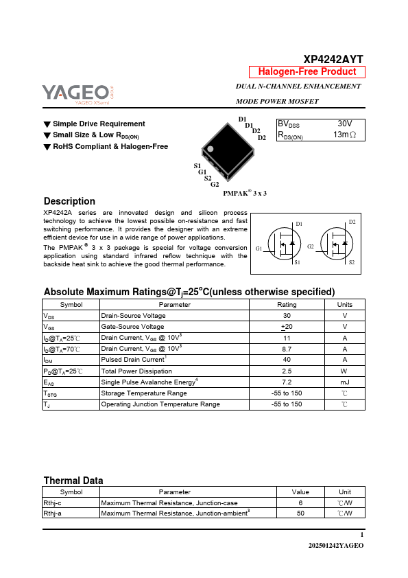 XP4242AYT Datasheet Preview