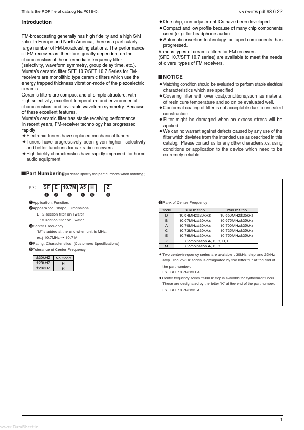 SFE10.7MJA10-Z