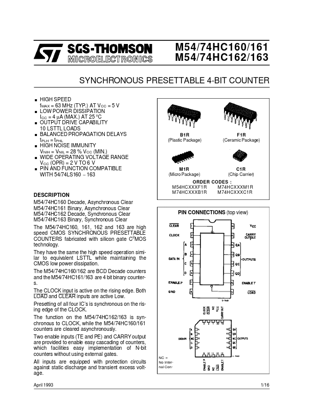 M74HC163