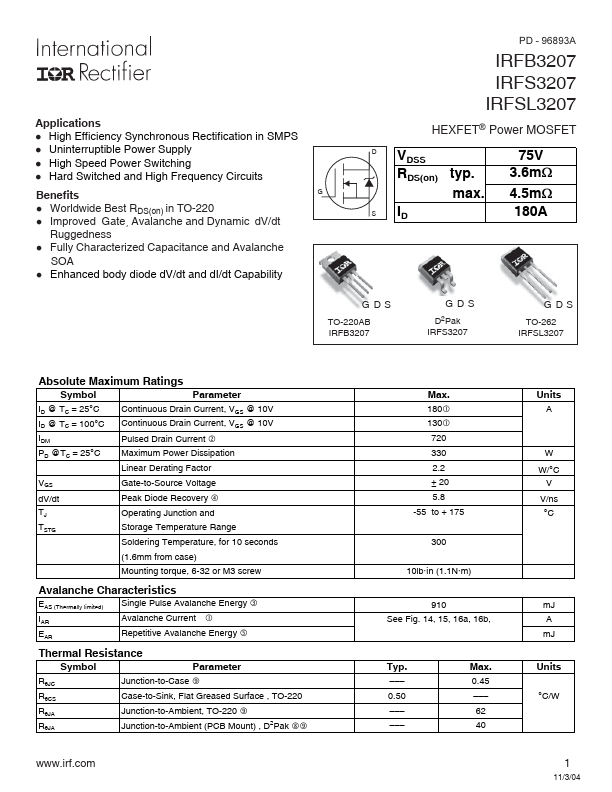 IRFSL3207