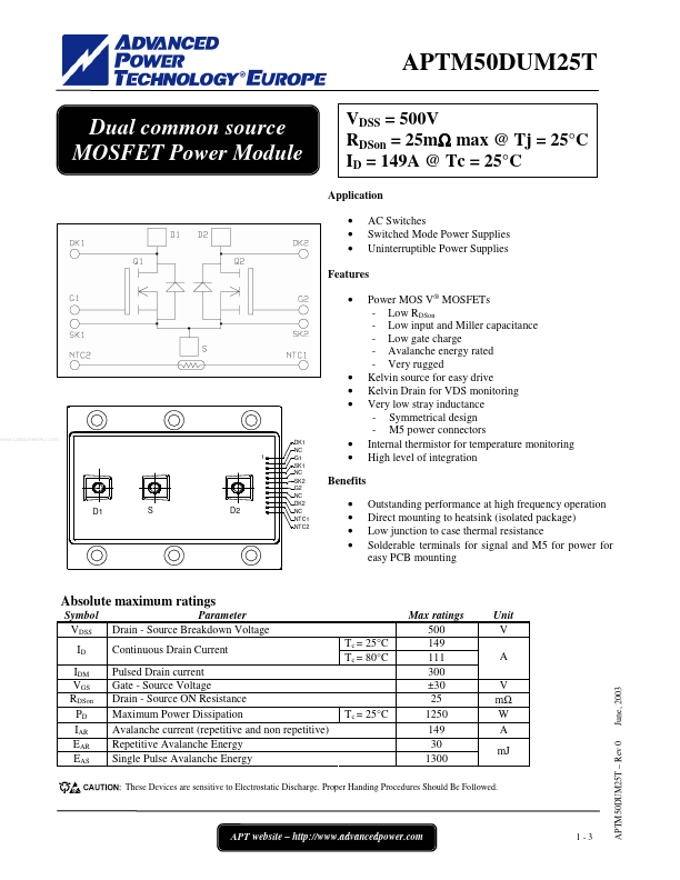 APTM50DUM25T