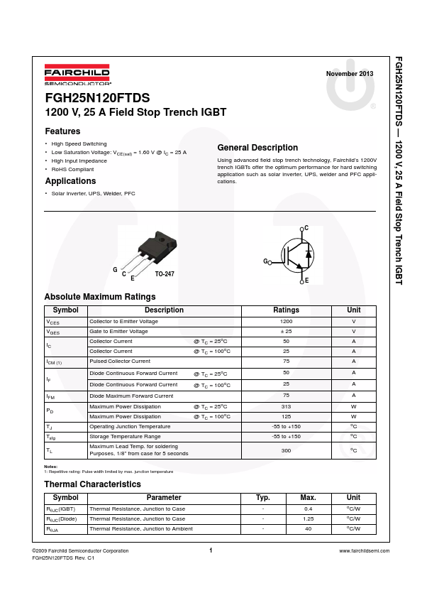 FGH25N120FTDS