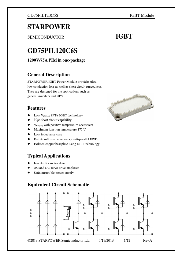 GD75PIL120C6S Datasheet Preview