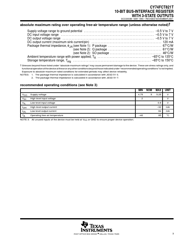 CY74FCT821T