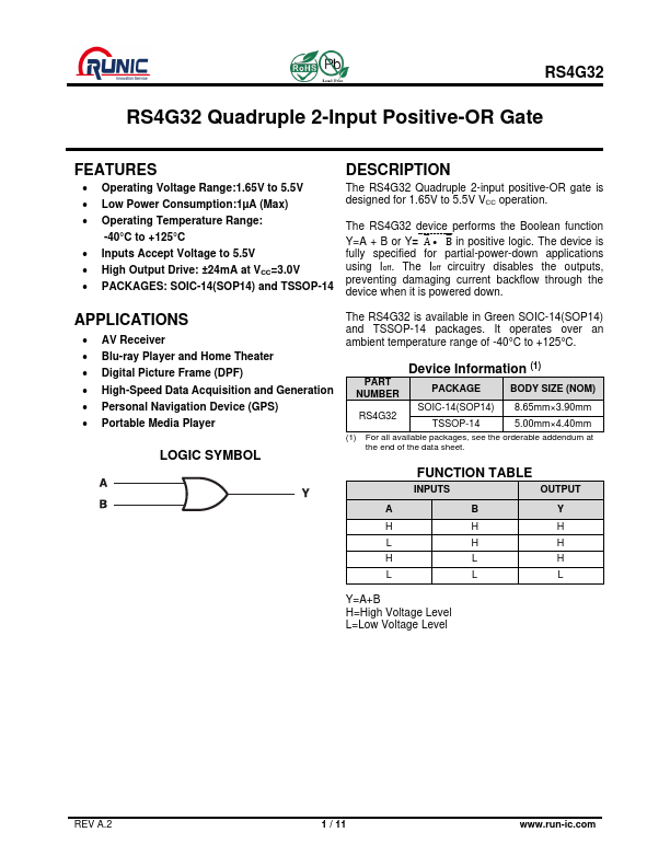 RS4G32 Datasheet Preview