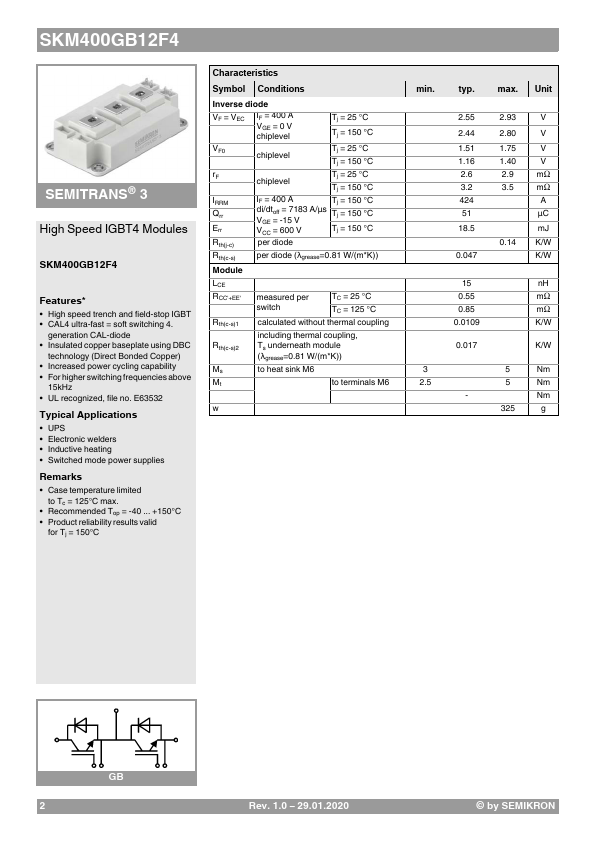 SKM400GB12F4