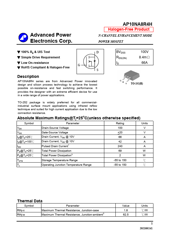 AP10NA8R4H Datasheet Preview