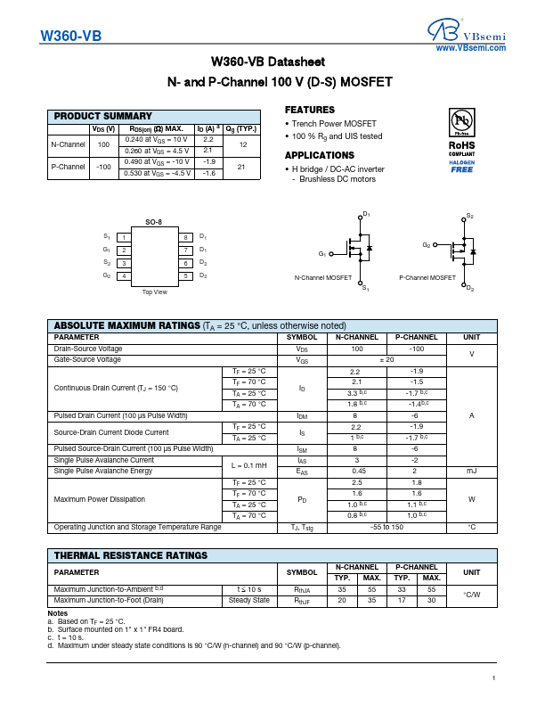 W360 Datasheet Preview