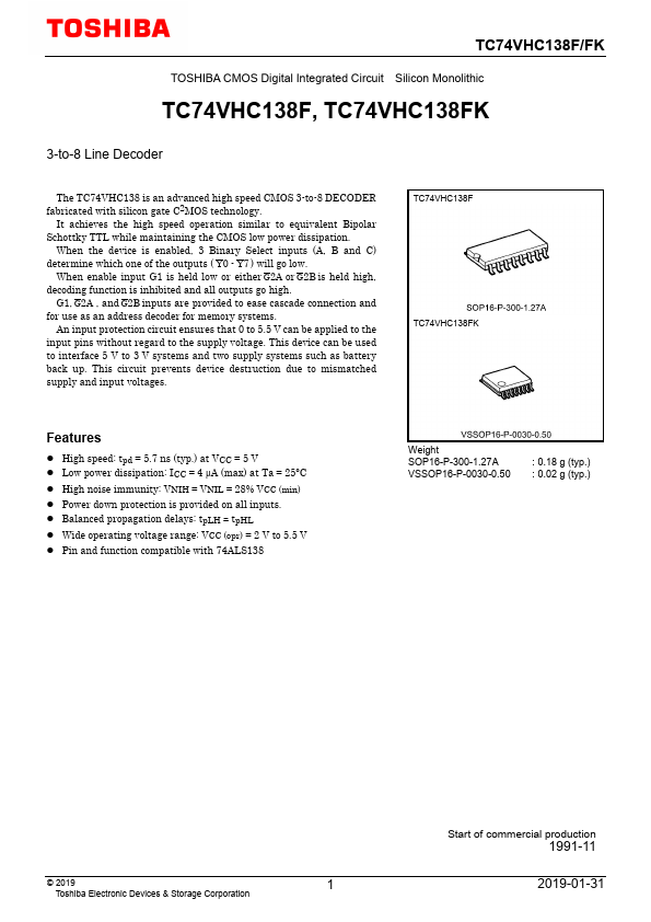 TC74VHC138FK