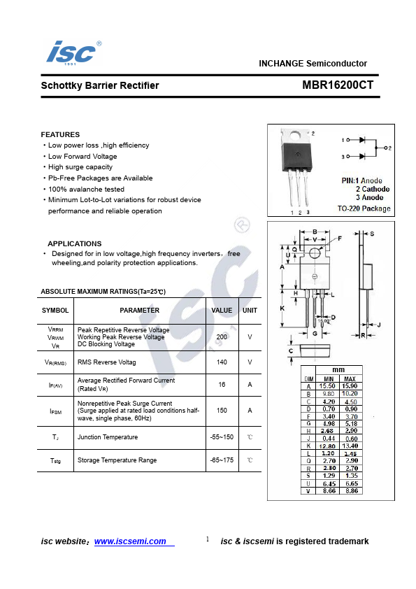 MBR16200CT