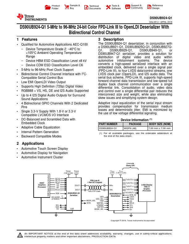 DS90UB924-Q1