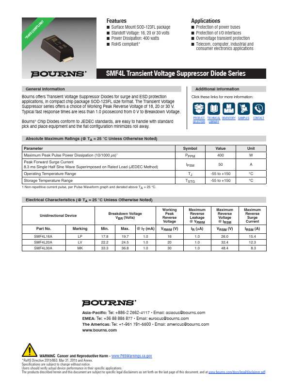 SMF4L30A Datasheet Preview
