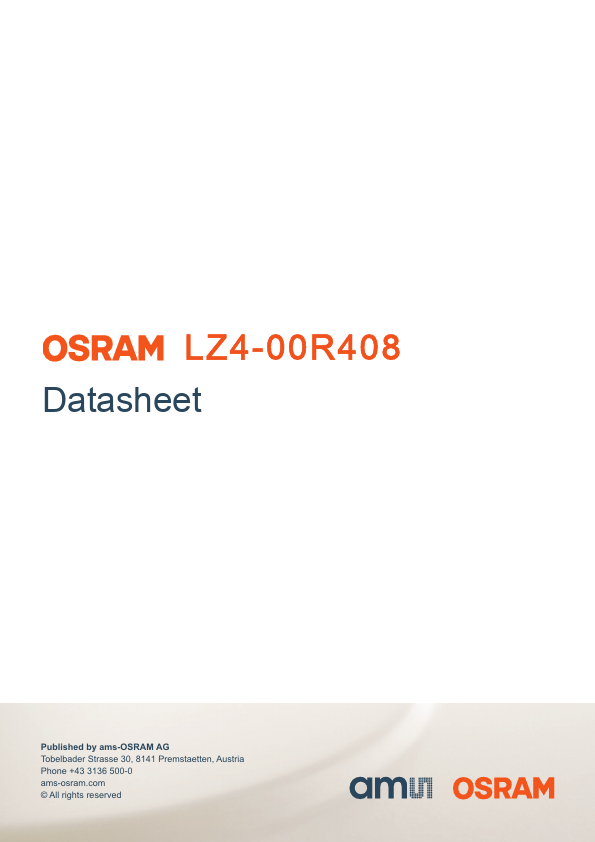LZ4-00R408 IR EMITTER by OSRAM - Datasheet Preview