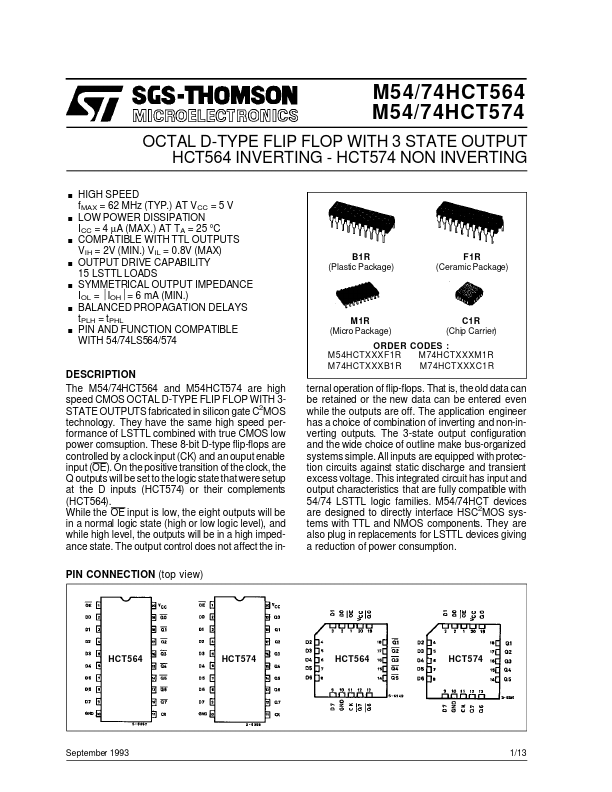 M74HCT564