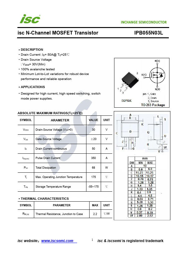 IPB055N03L