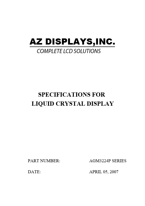 AGM3224P Datasheet Preview