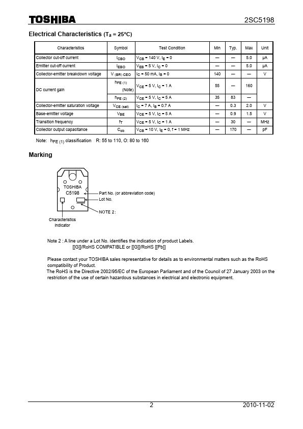 C5198 Datasheet PDF