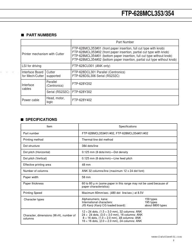 FTP-628MCL354