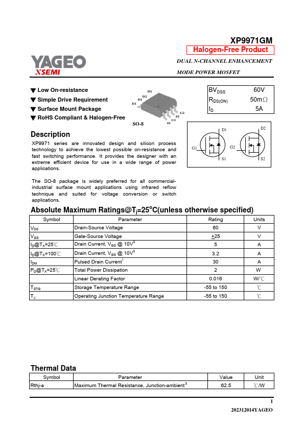 XP9971GM Datasheet Preview