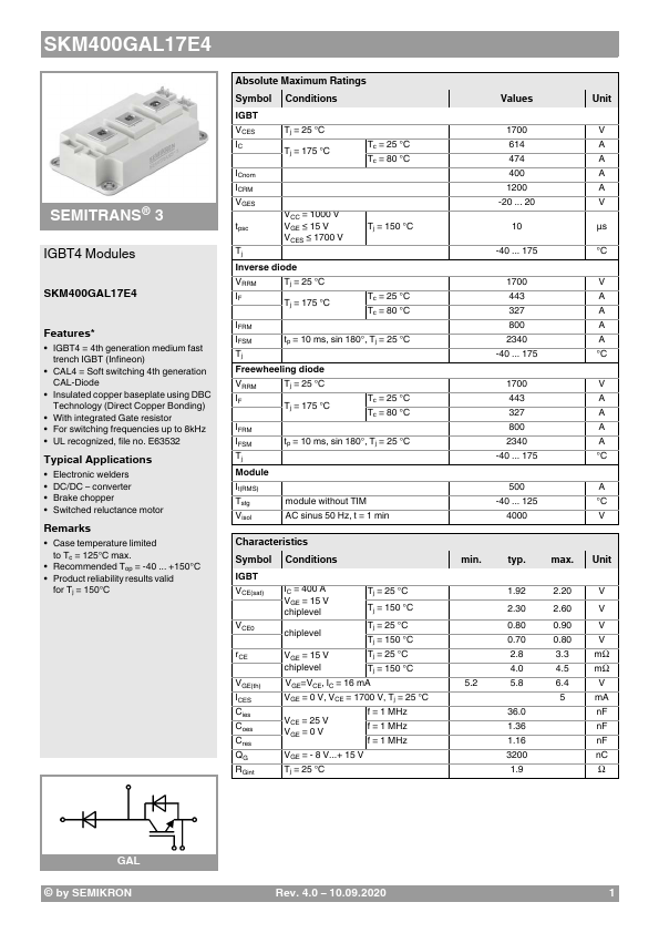 SKM400GAL17E4