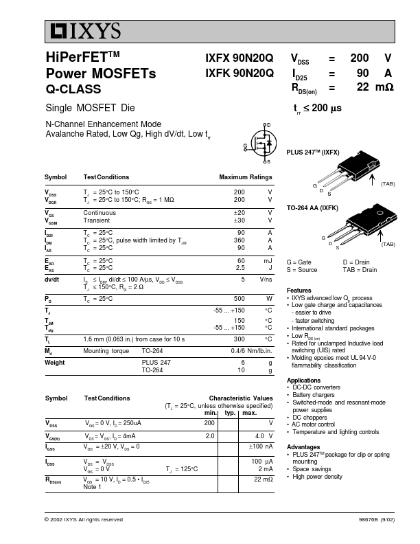 IXFK90N20Q